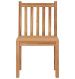 VidaXL Tuinstoelen 6 st met kussens massief teakhout