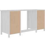 VidaXL Bureau Hill Range 150x50x74 cm massief grenenhout wit