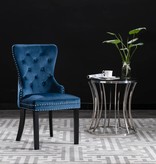 vidaXL Eetkamerstoelen 6 st fluweel blauw