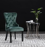 VidaXL Eetkamerstoelen 2 st fluweel donkergroen