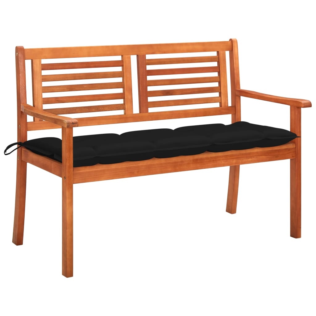 VidaXL Tuinbank 2-zits met kussen 120 cm massief eucalyptushout