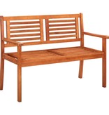 VidaXL Tuinbank 2-zits met kussen 120 cm massief eucalyptushout