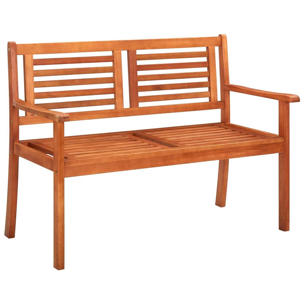 VidaXL Tuinbank 2-zits met kussen 120 cm massief eucalyptushout