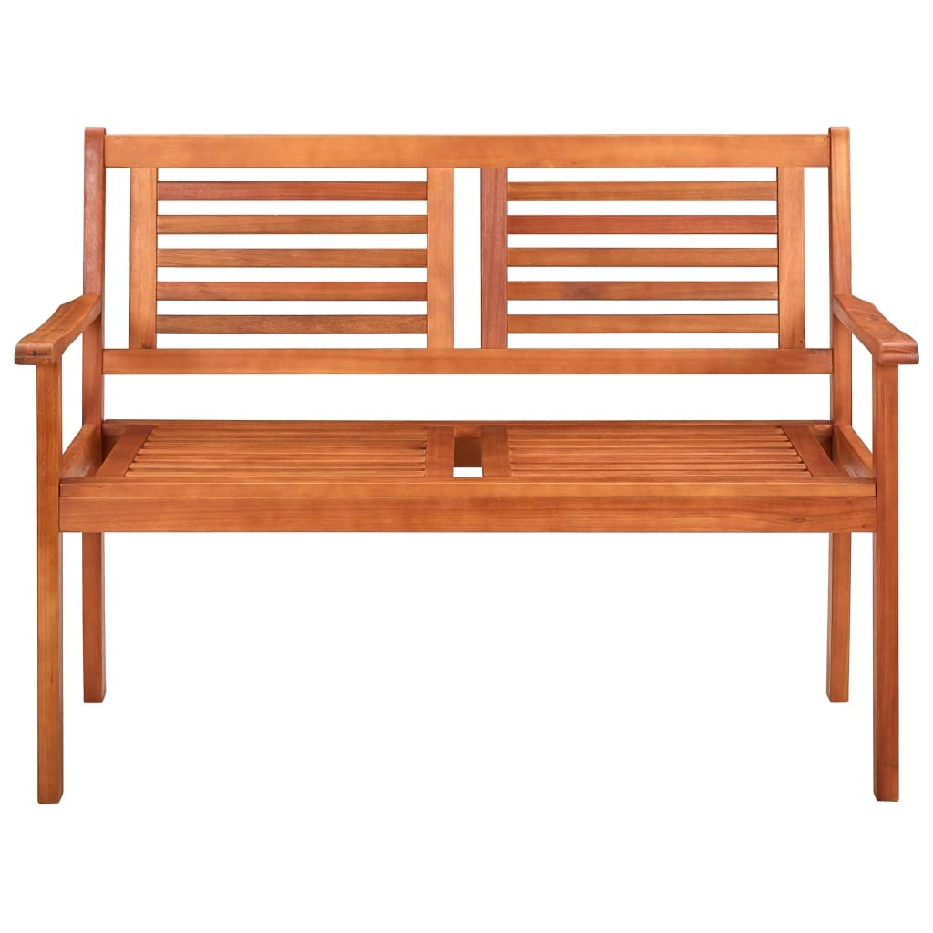 VidaXL Tuinbank 2-zits met kussen 120 cm massief eucalyptushout