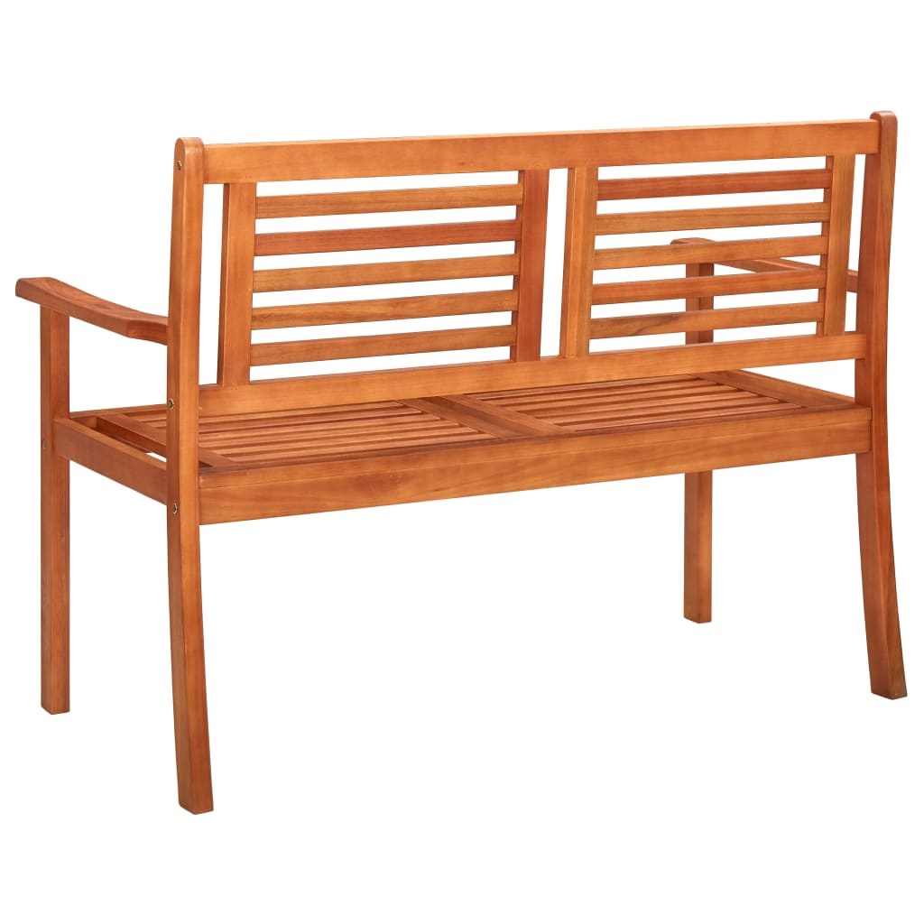 VidaXL Tuinbank 2-zits met kussen 120 cm massief eucalyptushout