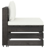VidaXL 3-delige Loungeset met kussens grijs geïmpregneerd hout