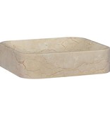 VidaXL Gootsteen 40x40x10 cm marmer crèmekleurig