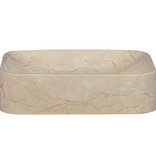 VidaXL Gootsteen 40x40x10 cm marmer crèmekleurig