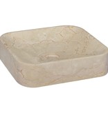 VidaXL Gootsteen 40x40x10 cm marmer crèmekleurig