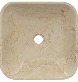 VidaXL Gootsteen 40x40x10 cm marmer crèmekleurig