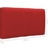 VidaXL Bankkussen pallet 70x40x12 cm rood