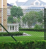 VidaXL Gaashek met palen 1x25 m staal groen