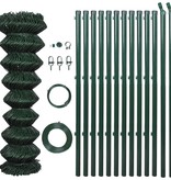 VidaXL Gaashek met palen 1x25 m staal groen