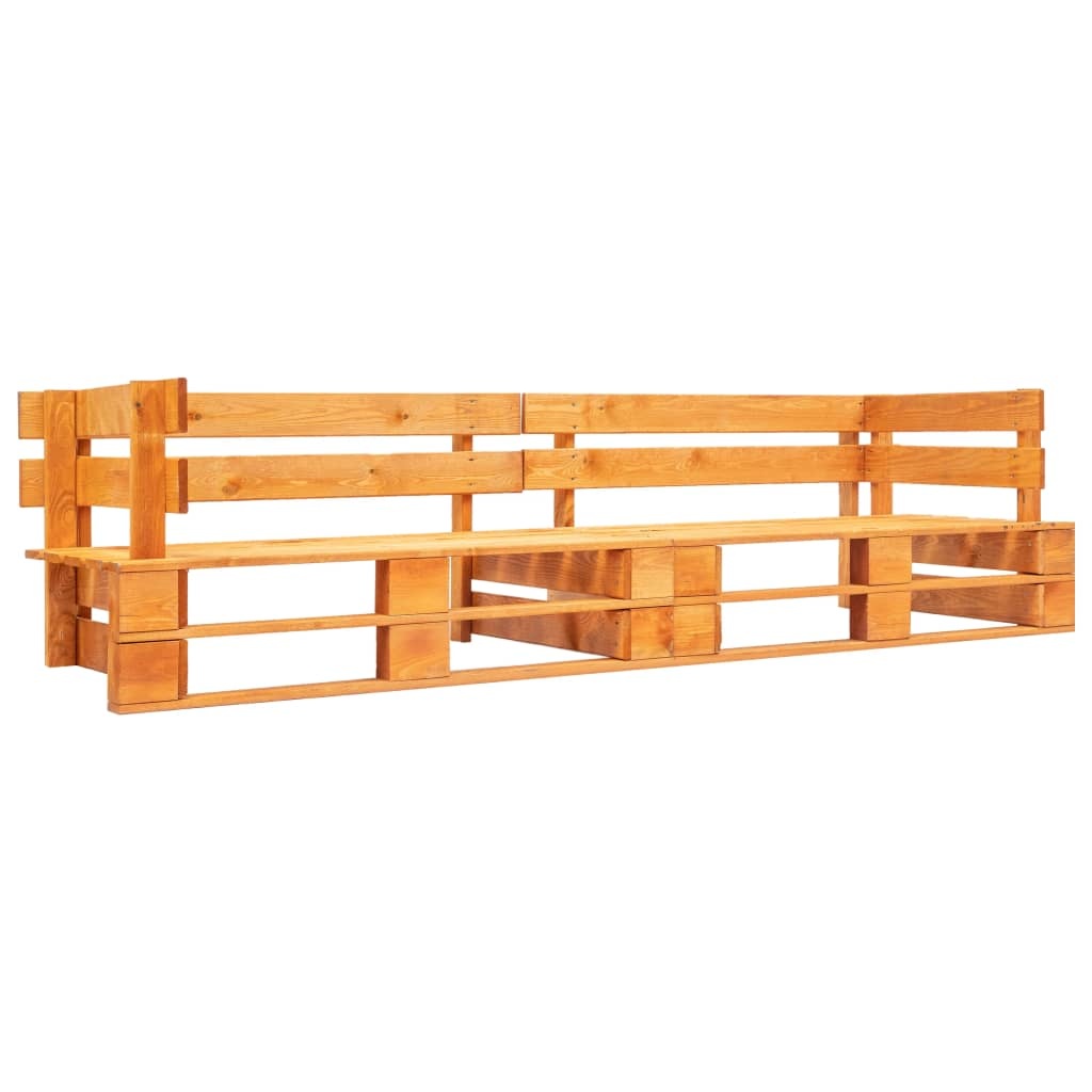 vidaXL Tuinbank 2-zits pallets FSC hout honingbruin