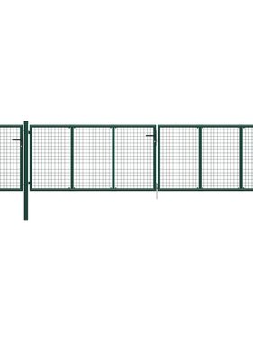 VidaXL Poort 500x100 cm staal groen
