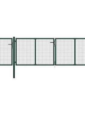 VidaXL Poort 400x100 cm staal groen