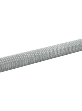 VidaXL Kippengaas 25x1,5 m gegalvaniseerd staal zilverkleurig