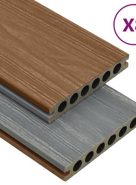 VidaXL Terrasplanken met accessoires 20 m² 4 m HKC bruin en grijs