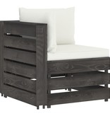 VidaXL 6-delige Loungeset met kussens grijs geïmpregneerd hout