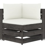 VidaXL 9-delige Loungeset met kussens grijs geïmpregneerd hout