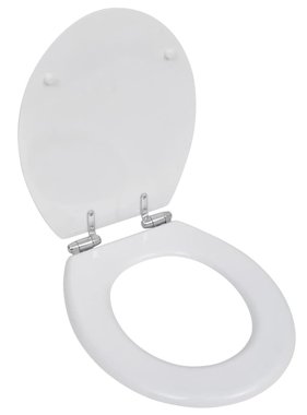 VidaXL Toiletbril soft-close simpel ontwerp MDF wit