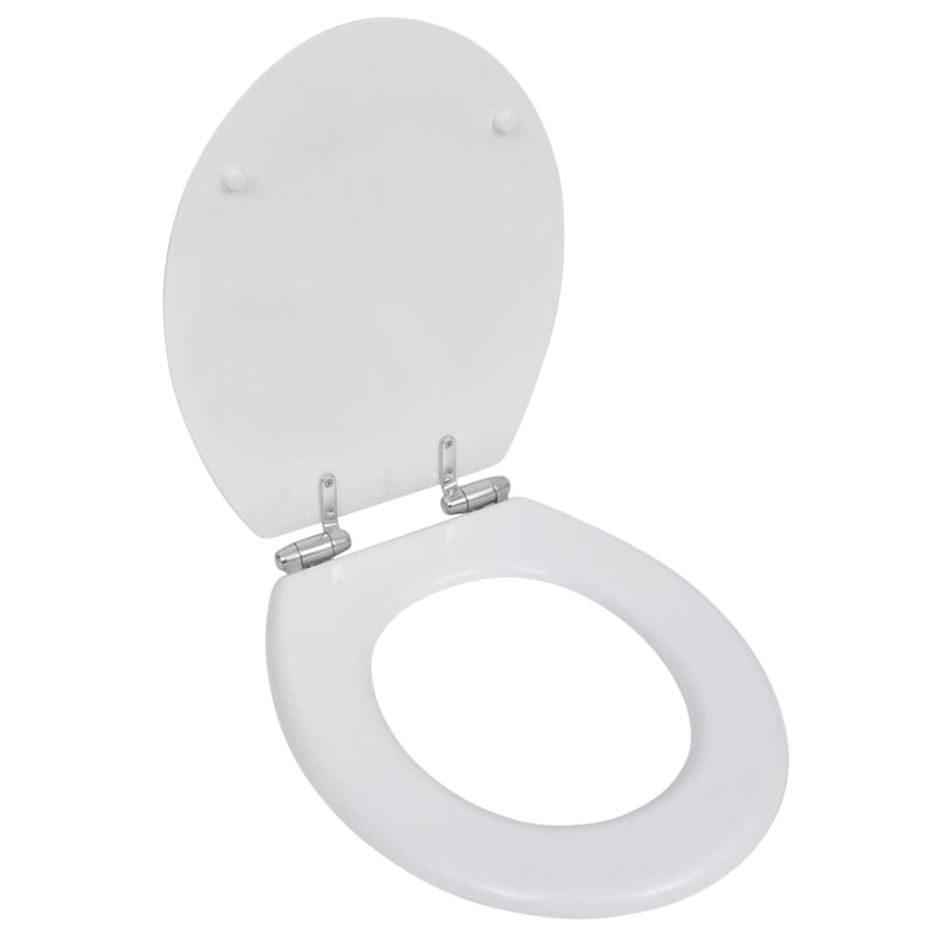 VidaXL Toiletbril soft-close simpel ontwerp MDF wit