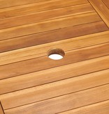 VidaXL 7-delige Tuinset massief teakhout