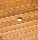 VidaXL 7-delige Tuinset massief teakhout