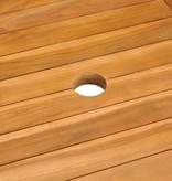 VidaXL 7-delige Tuinset massief teakhout