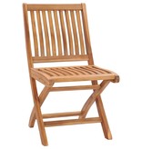 VidaXL Tuinstoelen 4 st inklapbaar met kussens massief teakhout
