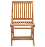 VidaXL Tuinstoelen 4 st inklapbaar met kussens massief teakhout