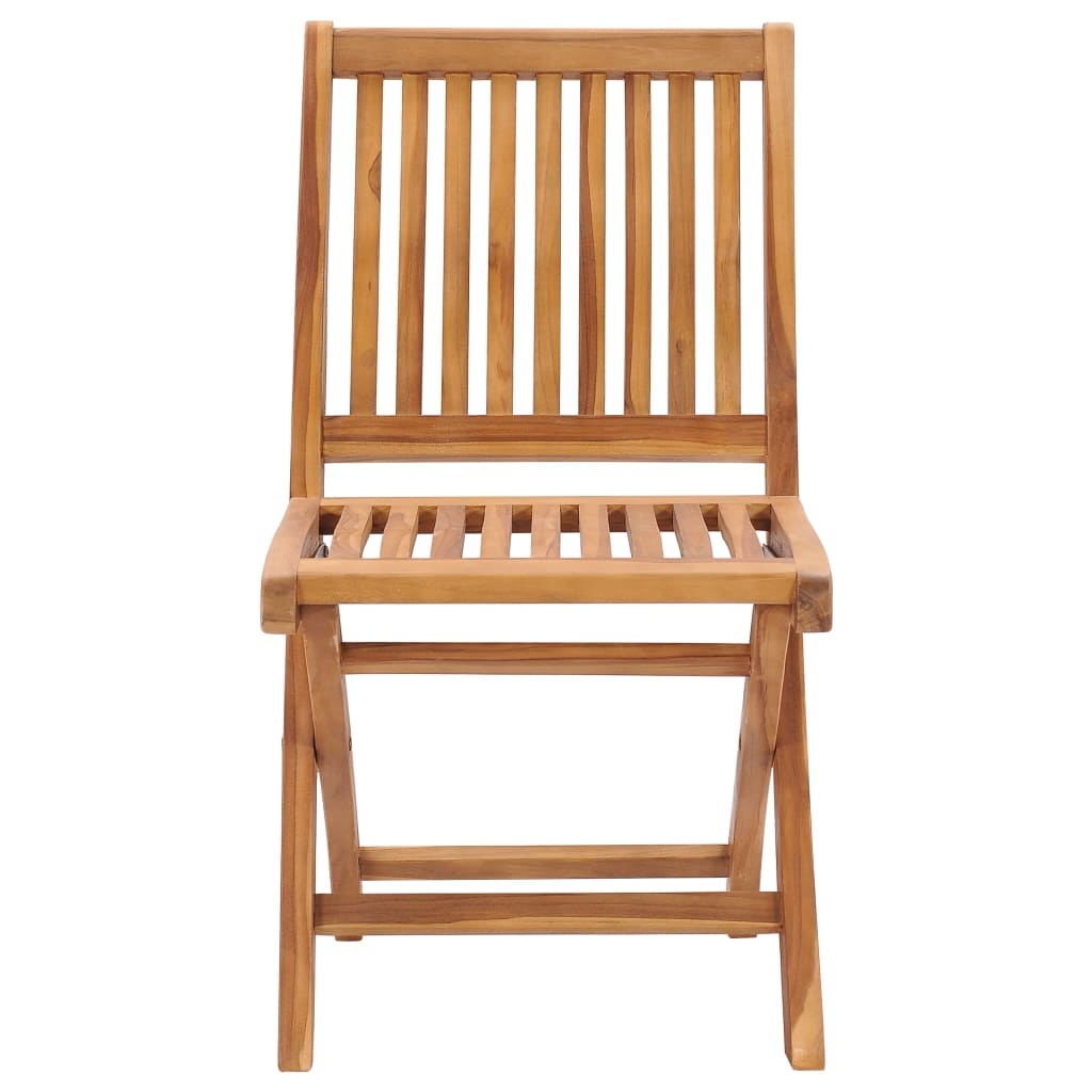 VidaXL Tuinstoelen 4 st inklapbaar met kussens massief teakhout