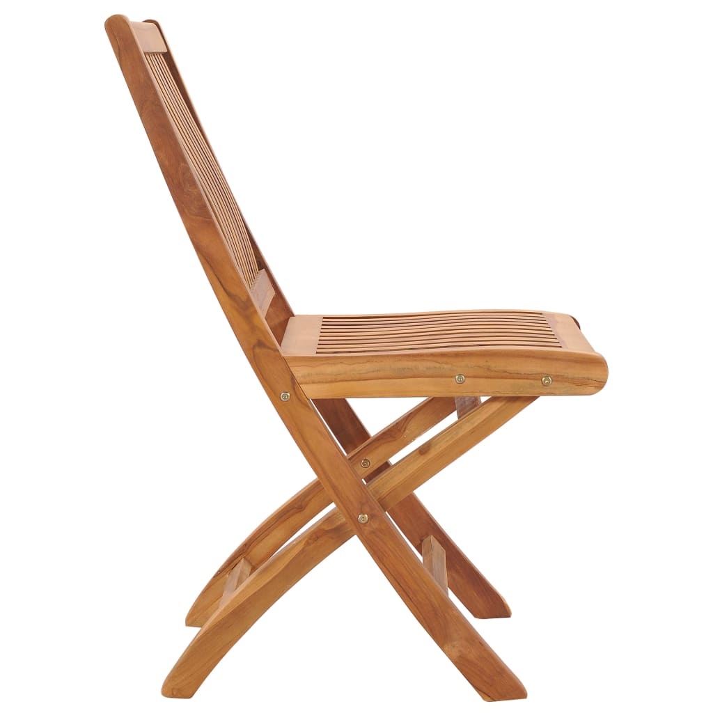 VidaXL Tuinstoelen 4 st inklapbaar massief teakhout