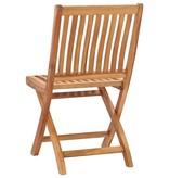 VidaXL Tuinstoelen 4 st inklapbaar massief teakhout