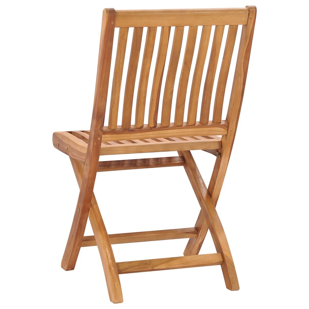 VidaXL Tuinstoelen 4 st inklapbaar massief teakhout
