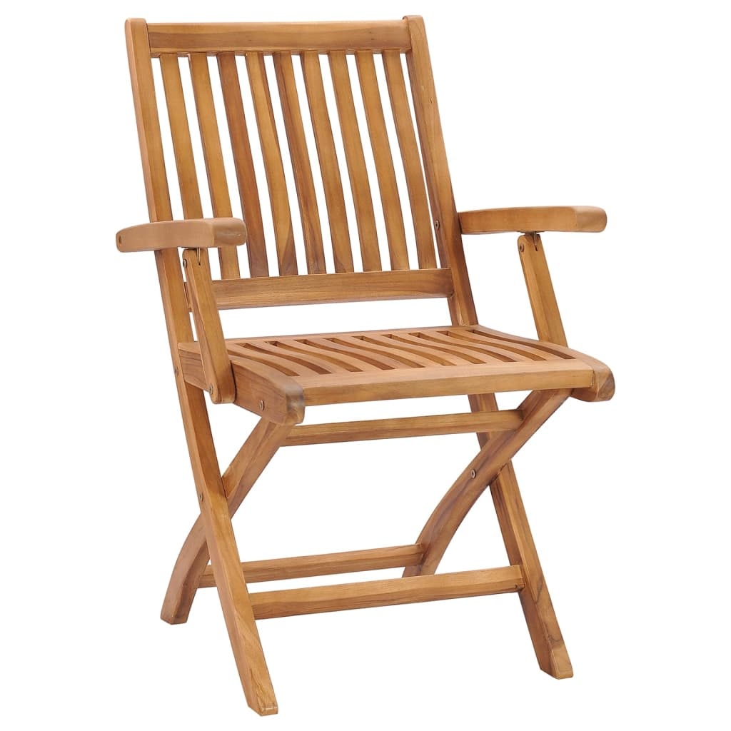 VidaXL Tuinstoelen 6 st inklapbaar met kussens massief teakhout