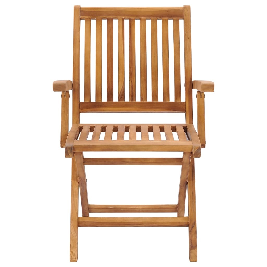 VidaXL Tuinstoelen 6 st inklapbaar met kussens massief teakhout