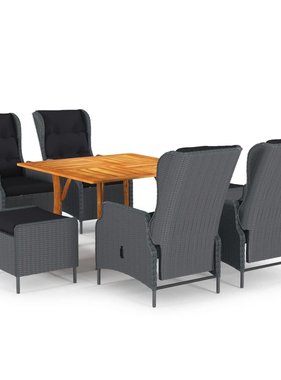 VidaXL 7-delige Tuinset donkergrijs