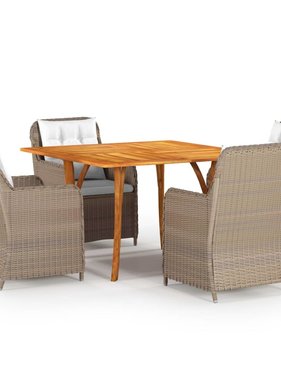 VidaXL 5-delige Tuinset bruin