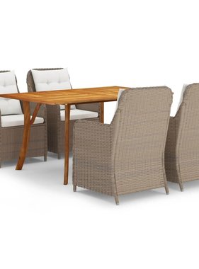 VidaXL 5-delige Tuinset bruin