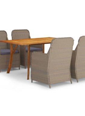 VidaXL 5-delige Tuinset bruin