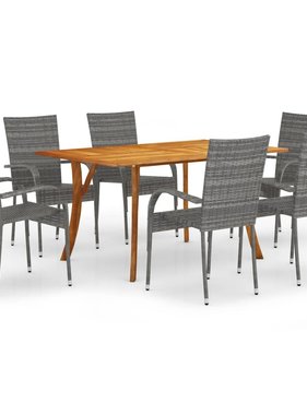 VidaXL 7-delige Tuinset grijs