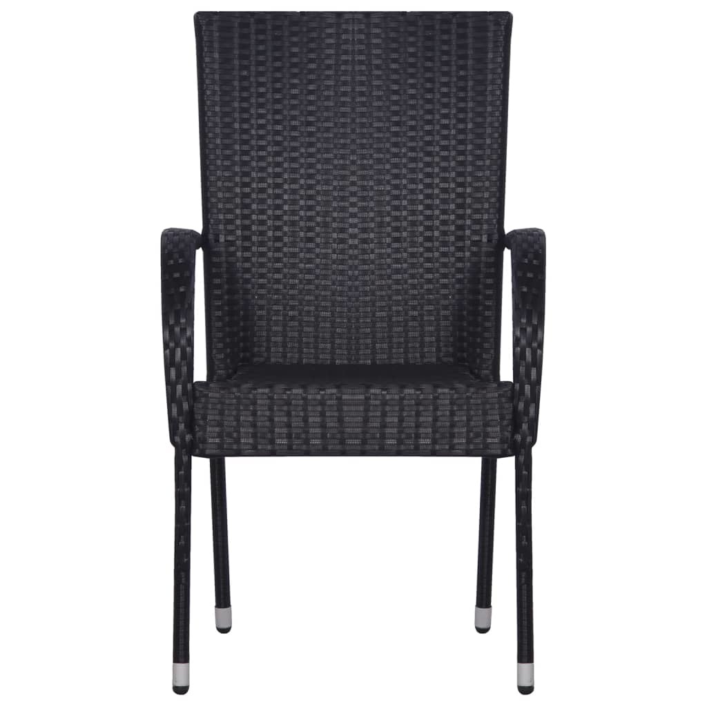 VidaXL 5-delige Tuinset zwart