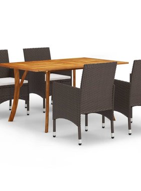 VidaXL 5-delige Tuinset bruin