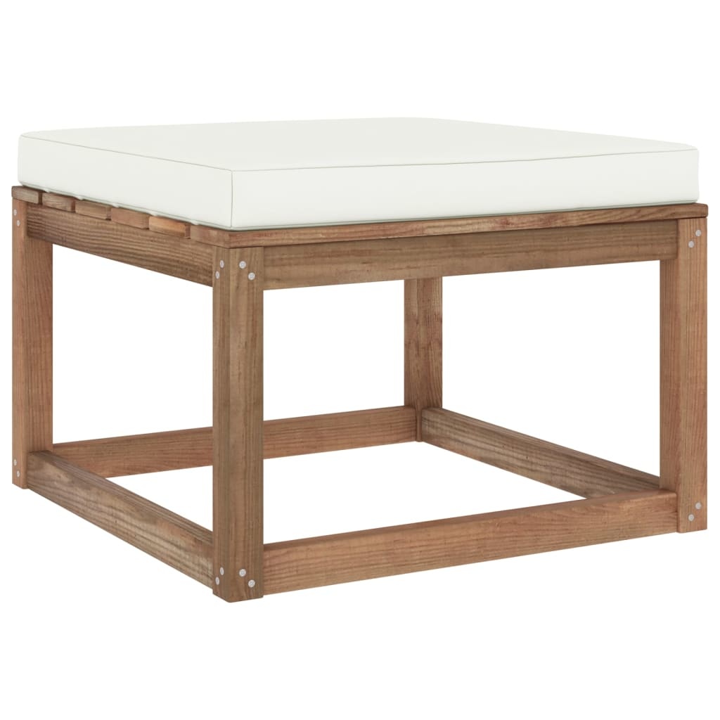 VidaXL 4-delige Loungeset pallet met kussens geïmpregneerd grenenhout