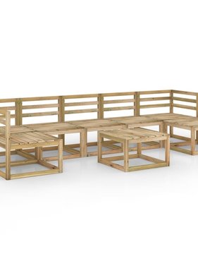 VidaXL 8-delige Loungeset groen geïmpregneerd grenenhout