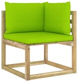VidaXL 10-delige Loungeset met kussens geïmpregneerd grenenhout
