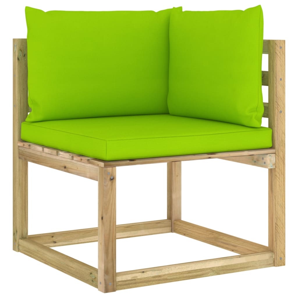 VidaXL 10-delige Loungeset met kussens geïmpregneerd grenenhout