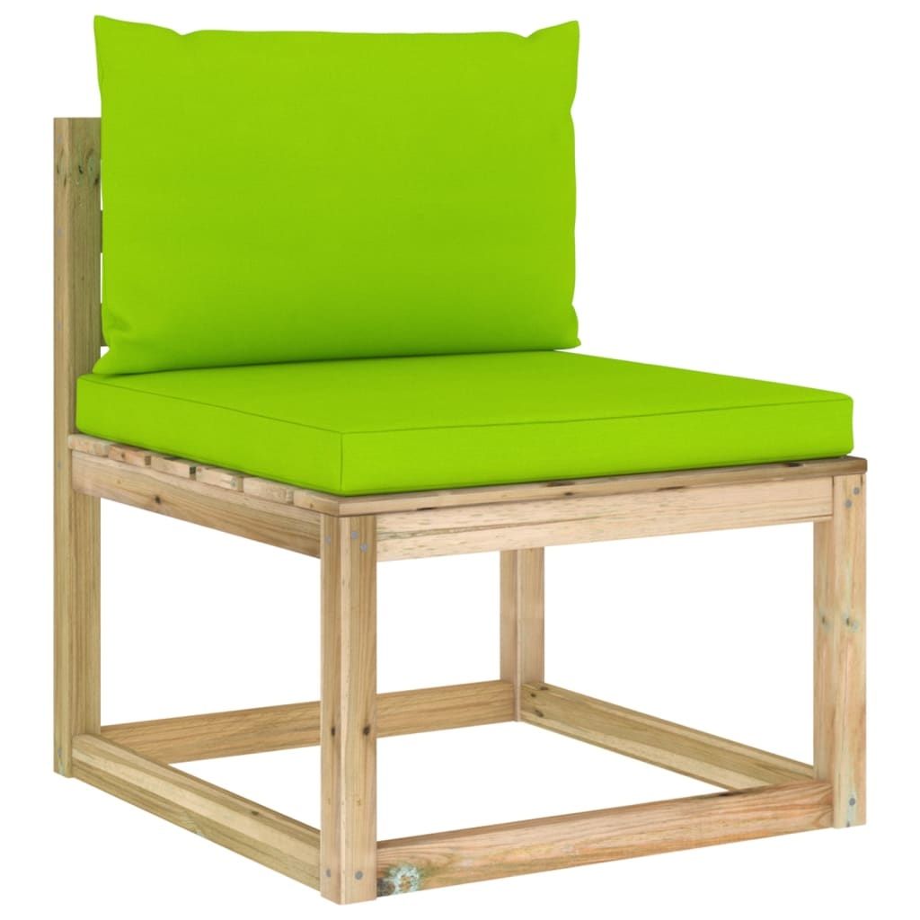 VidaXL 10-delige Loungeset met kussens geïmpregneerd grenenhout