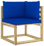VidaXL 9-delige Loungeset met kussens geïmpregneerd grenenhout